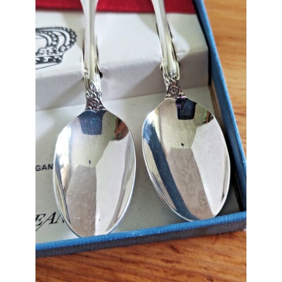 Vintage 1847 Rogers Bros. Silverplate Demitasse Spoon Set(4) original box 1964 - Picture 6 of 13